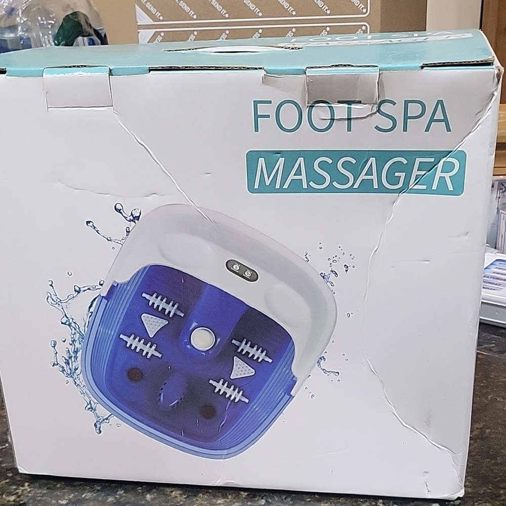 Foot Spa Bath Massager with Heat, Bubble Jets and Vibration, Pedicure Foot